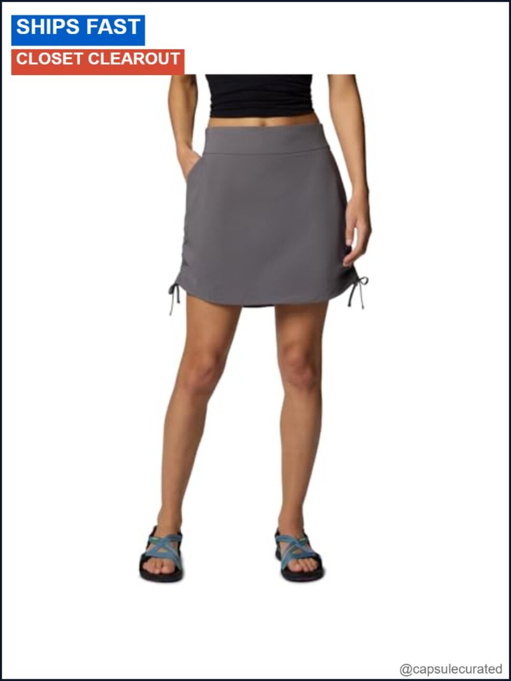 Columbia All Seasons Ruched Skort Built-in Shorts Omni-Shade Hiking